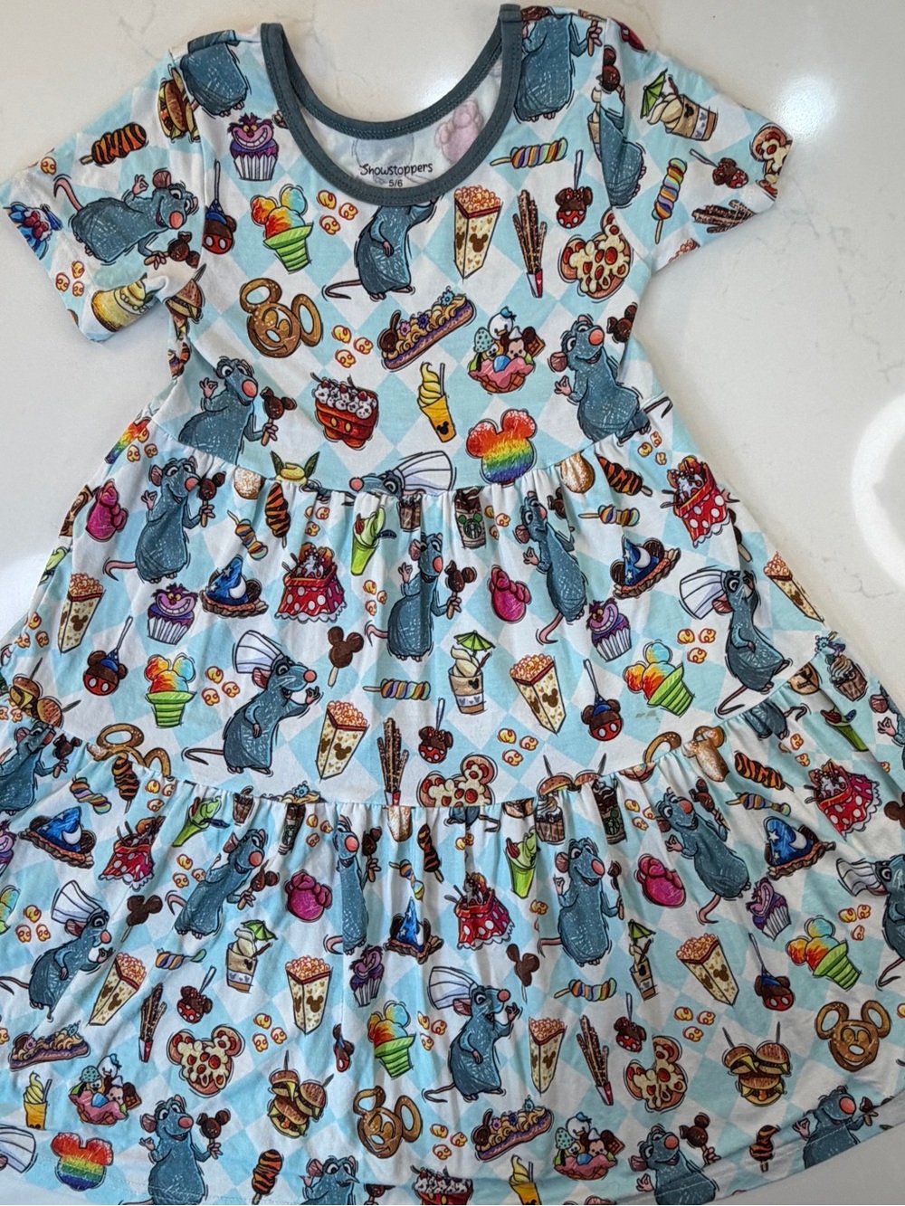 Showstoppers Ratatouille Remy Disney Snacks Bamboo Twirl Dress 5/6 - Picture 2 of 5